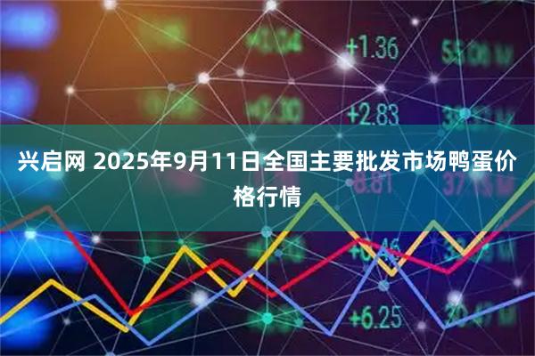 兴启网 2025年9月11日全国主要批发市场鸭蛋价格行情
