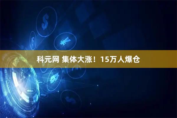 科元网 集体大涨！15万人爆仓